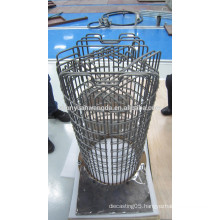Tungsten birdcage heater for vacuum or gas protected high temperature furnace